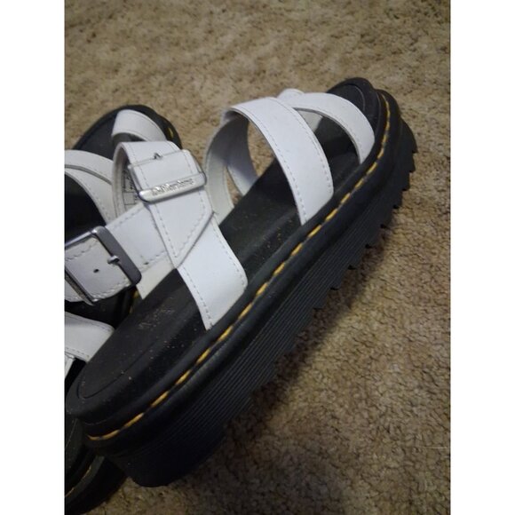 Dr. Martens AVRY HYDRO LEATHER STRAP SANDALS Size 10 White - Picture 6 of 9
